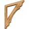 Ekena Millwork Olympic Slat Rough Sawn Bracket, Western Red Cedar, 4"W x 46"D x 46"H BKT04X46X46OLY06RWR - alternate 1